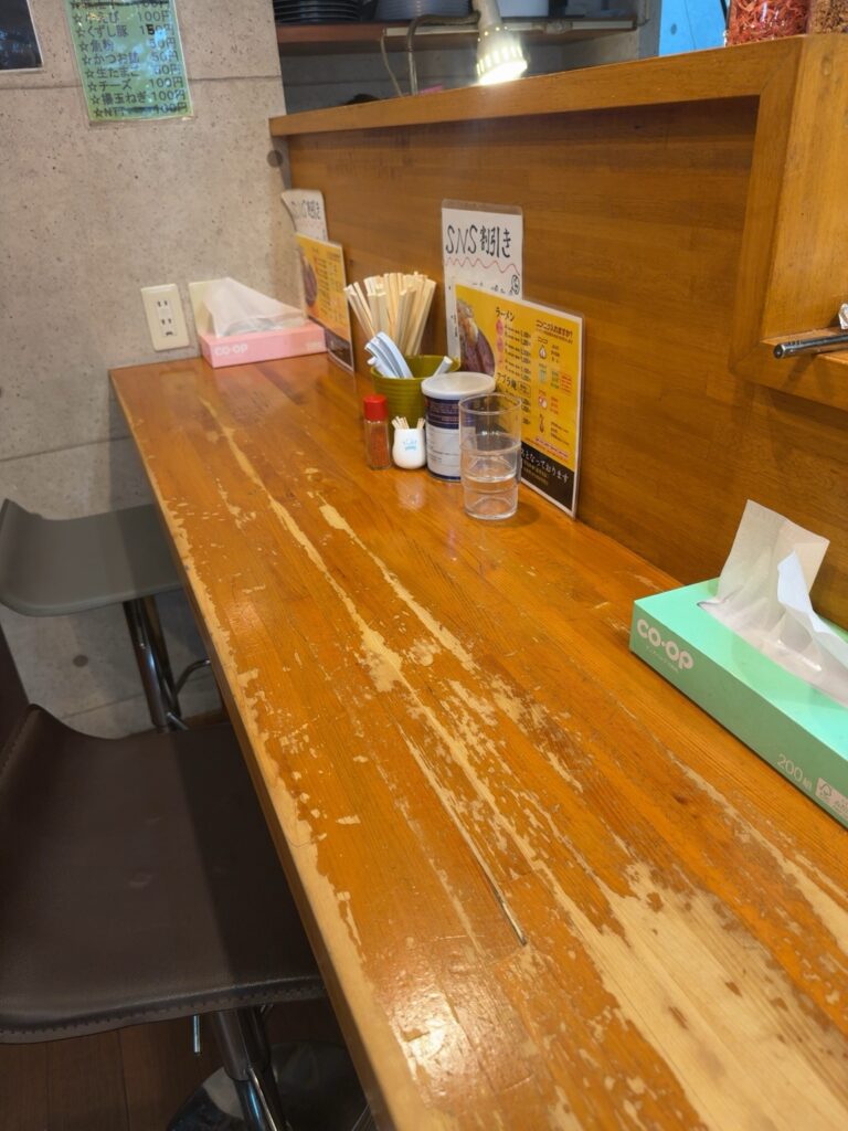 店内カウンター席