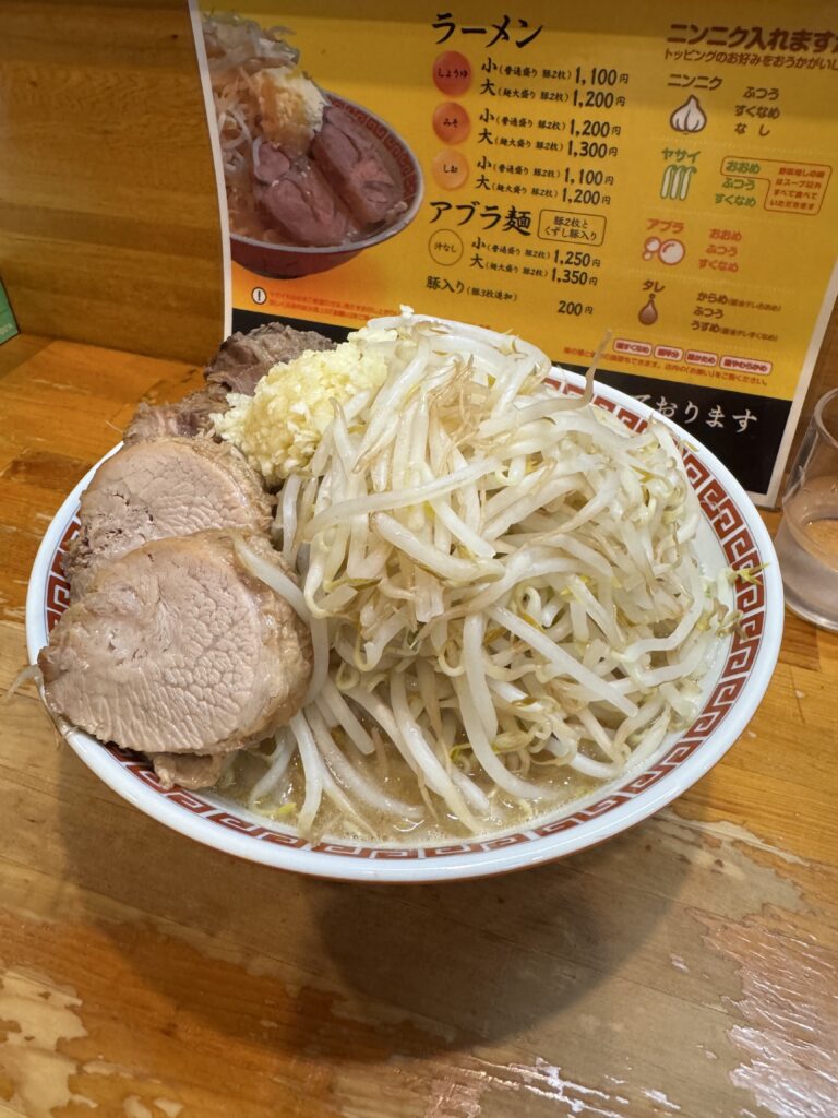 ラーメンくめちゃん 小ラーメン 着丼 真上