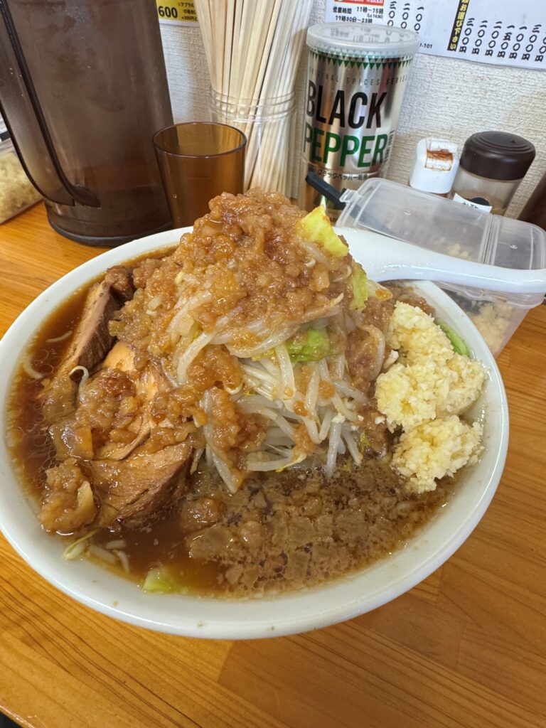 ミラクルワッキー　着丼真上